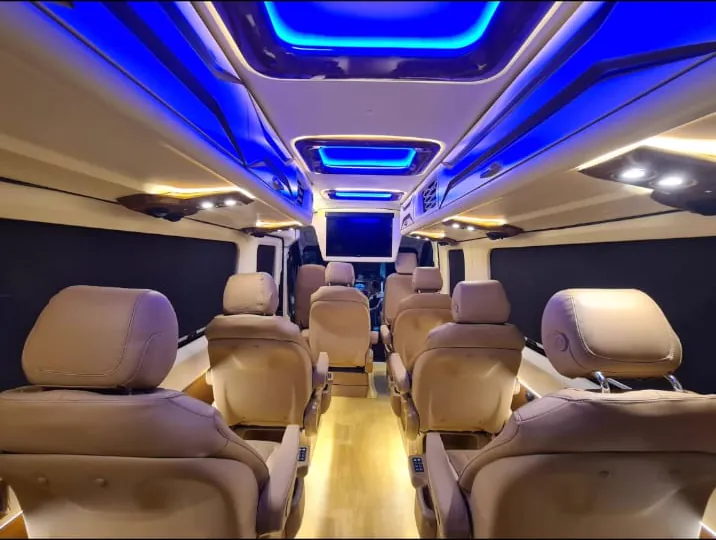 10 seater Maharaja Urbania, seats from the front