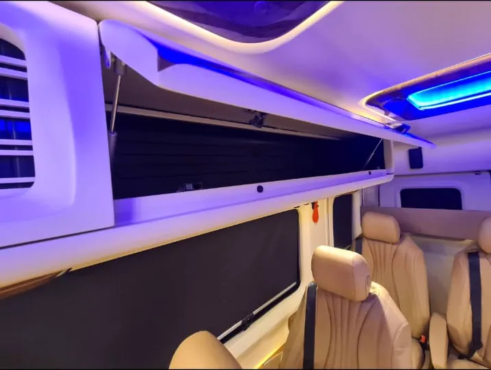 10 seater Maharaja Urbania, headrests and panelling